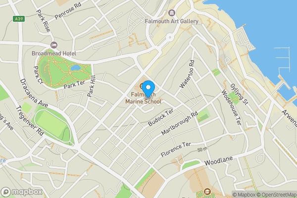 Map location for 11 Windsor Terrace, Falmouth, Cornwall, TR11 3BP
