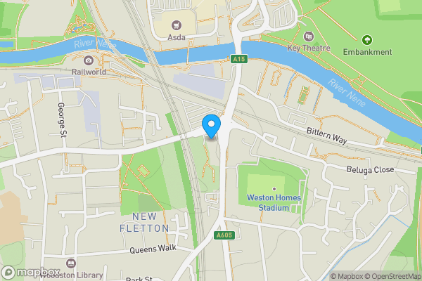 Map location for The Apex, Peterborough, Cambridgeshire, PE2 8AT