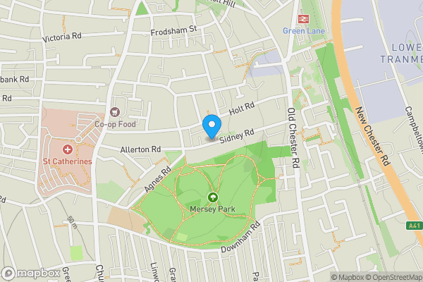 Map location for 1 Holly Grove, Birkenhead, Merseyside, CH42 5NA CH42 5NA