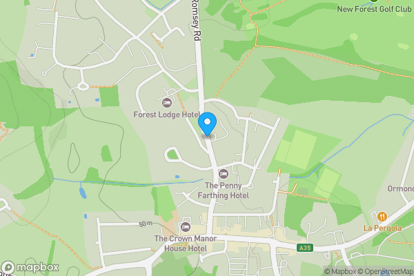 Map location for Romsey Road, LYNDHURST, Hampshire, SO43 7AR