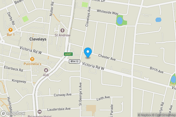 Map location for Cleveleys Car Market - Land and buildings on the North side of, Thornton-Cleveleys, Lancashire, FY5 3LA