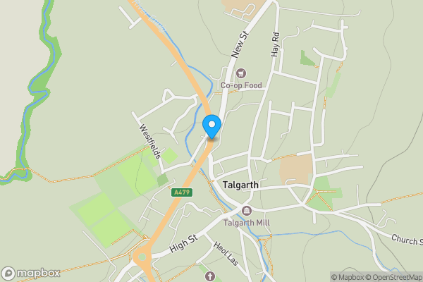 Map location for Barron Villa, Bronllys Road, Talgarth, Brecon, Powys, LD3 0AA