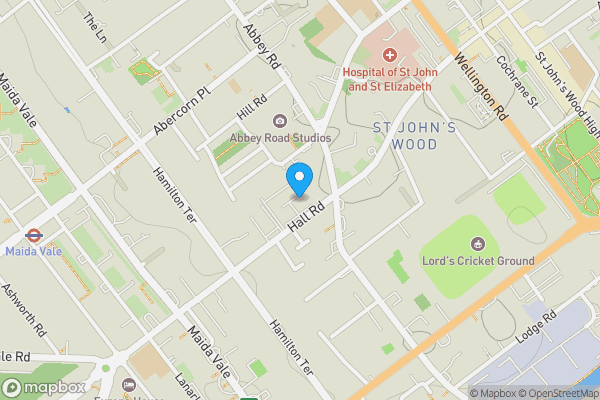 Map location for Flat 15 Grove Hall Court, Hall Road, St John's Wood, London, NW8 9NR
