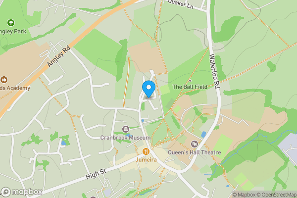 Map location for The Crane Surgery, Rectory Fields, Cranbrook, Kent, TN17 3JB