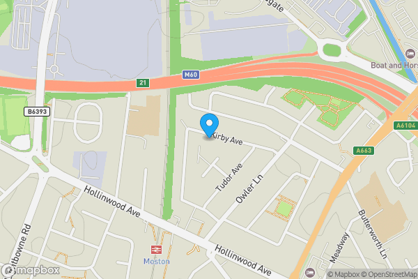 Map location for 29 Kirby Avenue, Chadderton, OL9 9PF