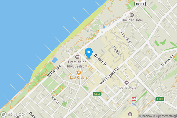 Map location for 29-31 Water Street, Rhyl, Clwyd LL18 1SR