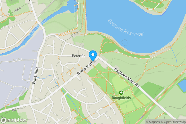 Map location for Brosscroft, Glossop, Derbyshire, SK13 1HE