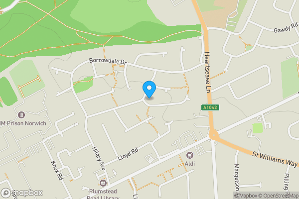 Map location for 1 Steepgreen Close, Norwich, Norfolk NR1 4NF