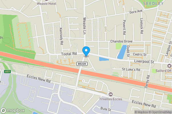 Map location for 2 Old Church Court, 40 Weaste Road, Salford, M5 5FW