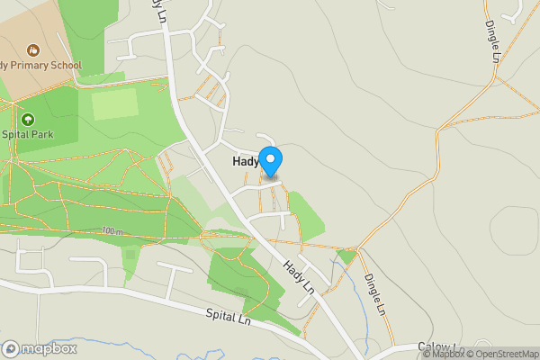 Map location for 18 Kenyon Road, Chesterfield, Derbyshire, S41 0BU