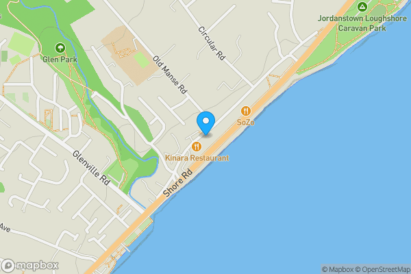 Map location for 621 Shore Road, Newtownabbey, County Antrim, BT37 0ST