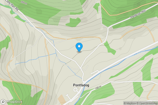 Map location for Pencraig Woodland, Pontfadog, Llangollen