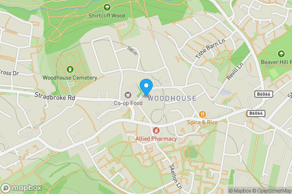 Map location for Former Trinity Methodist Church, Chapel Street, Woodhouse, Sheffield, South Yorkshire S13 7JL