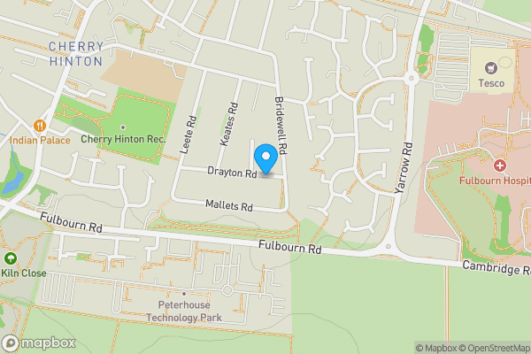 Map location for Drayton Road, Cambridge, Cambridgeshire, CB1 9EX