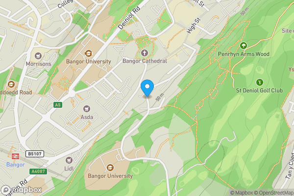 Map location for Lon Pobty, BANGOR, Gwynedd, LL57 1HR