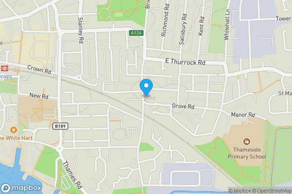 Map location for 36 Bridge Road, Grays, Essex, RM17 6BU