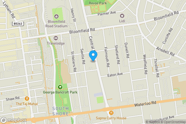 Map location for 441 Central Drive, Blackpool, Lancashire FY1 6LD