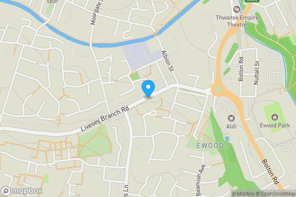 Map location for Livesey Branch Road, BLACKBURN, Lancashire, BB2 4LU
