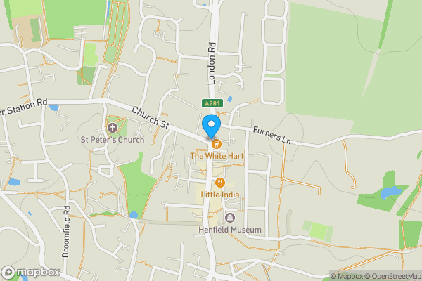 Map location for Southdown House, High Street, Henfield, West Sussex, BN5 9DA