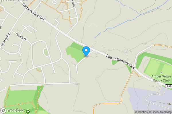 Map location for Cinder Road, Alfreton, Derbyshire, DE55 4LA