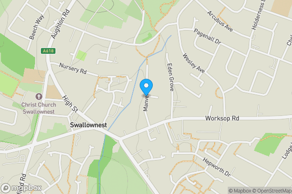 Map location for Manvers Road, Sheffield, S26