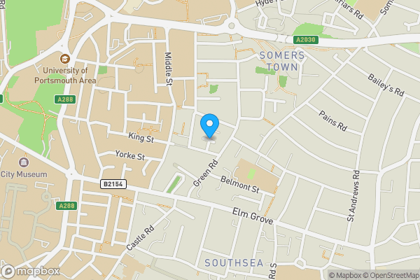 Map location for Ockenden Close, Southsea, Hampshire, PO5 4EN