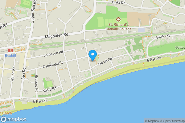 Map location for 8 Dorset Road South, Bexhill-on-Sea, East Sussex, TN40 1NH