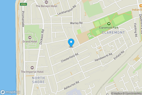 Map location for Clevedon Road, BLACKPOOL, Lancashire, FY1 2NX