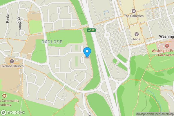 Map location for 21 Warkworth Close, Washington, Tyne And Wear, NE38 0JL