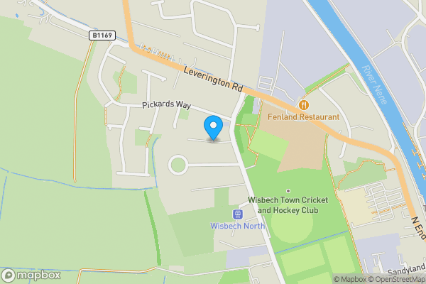 Map location for Land at Pedley Lane, Wisbech, Cambridgeshire, PE13 1SN