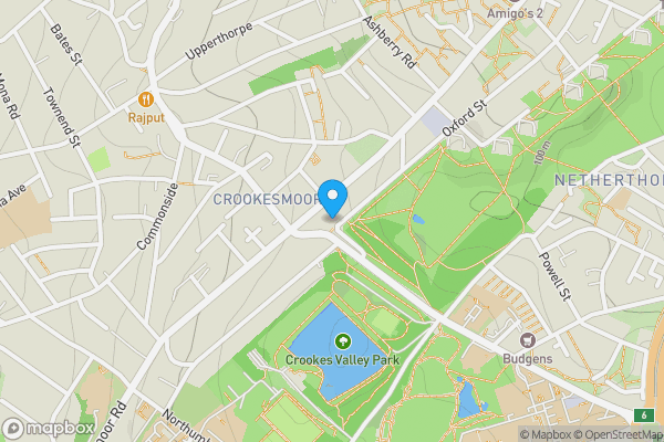 Map location for Room 4 Flat 3, Heritage Hall Lodge, 576 Oxford Street, Sheffield S6 3FG