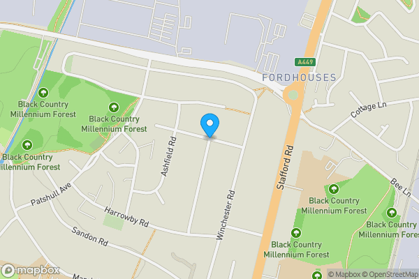 Map location for Romsey Road, WOLVERHAMPTON, West Midlands, WV10 6EX