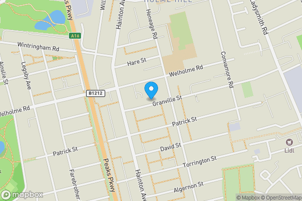 Map location for 35 Granville Street, Grimsby, South Humberside, DN32 9NS