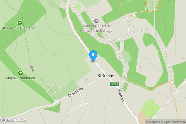 Map location for 72 Main Street, Kirkcolm, Stranraer, Wigtownshire, DG9 0NN