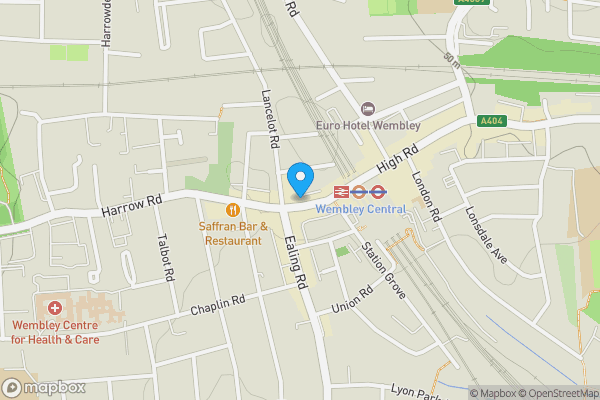 Map location for 570-572, High Road, Wembley, Middlesex, HA0 2AA