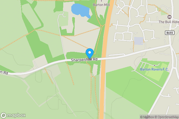 Map location for Land and Stables off Sharpenhoe Road, Barton-le-Clay, Bedfordshire, MK45 4SE