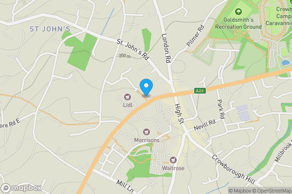 Map location for The Old Bank, Beacon Road, Crowborough, East Sussex, TN6 1AS