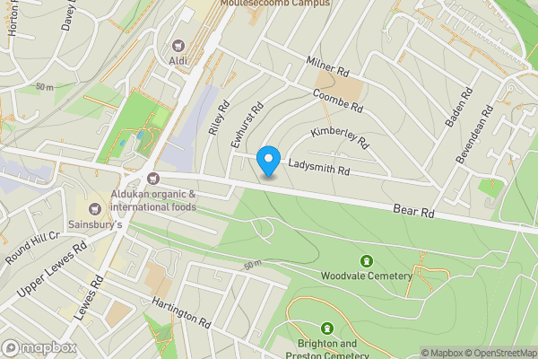 Map location for 97, Bear Road, Brighton, BN2 4DB