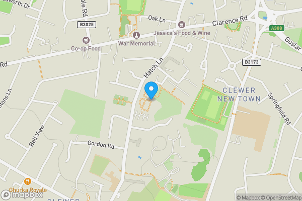 Map location for Apartment 1 Convent Court, Hatch Lane, Windsor, Berkshire, SL4 3QR