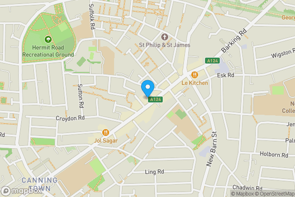 Map location for Flat 2, 309 Barking Road, Plaistow, London, E13 8EE