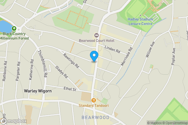 Map location for Central Chambers, Bearwood Road, Smethwick, West Midlands, B66 4EY