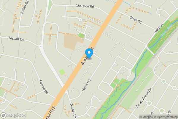 Map location for 1222 Bristol Road South, Northfield, Birmingham, B31 2TH