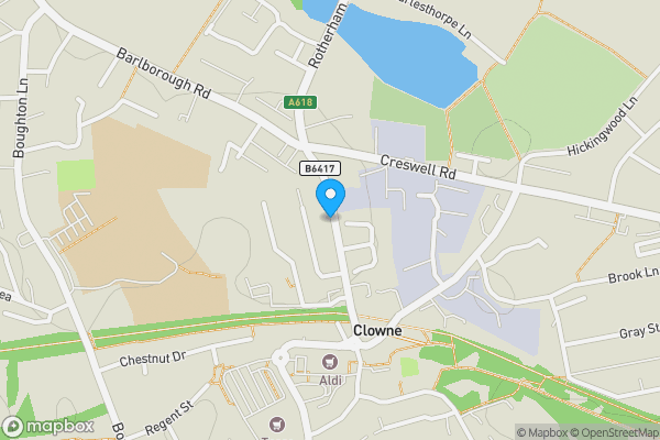 Map location for 79 North Road, Clowne, Chesterfield, S43 4PQ