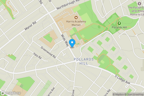 Map location for 117, Wide Way, MITCHAM, Surrey, CR4 1BQ