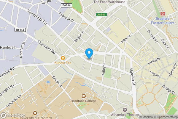 Map location for 21 Grattan House 136 Sunbridge Road Bradford,  BD1 2PH