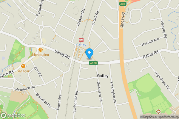 Map location for Flat 1, Gawsworth Mews, Gatley Road, Gatley, Cheadle, Greater Manchester SK8 4AA