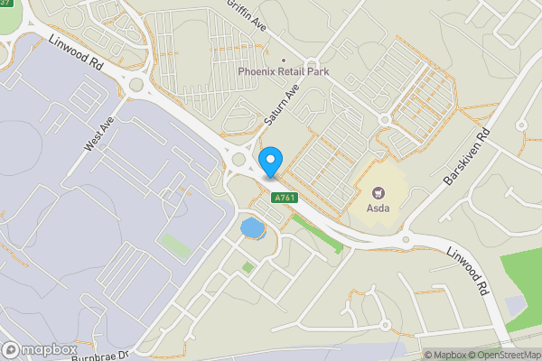 Map location for 14 x Storage Pods at Linwood Point, Linwood, Paisley, PA1 2FB