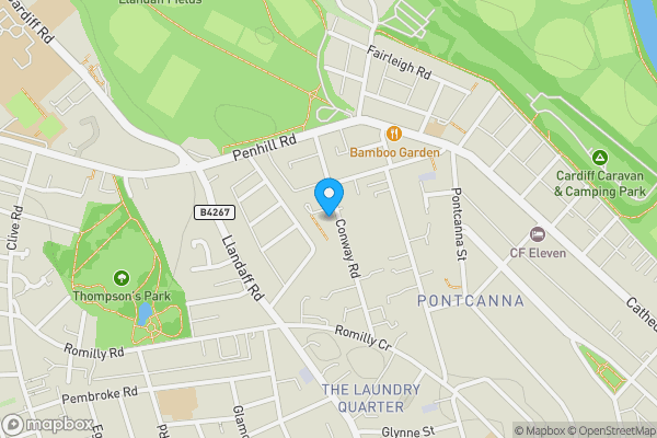 Map location for 47 Conway Road, Cardiff, CF11 9NU