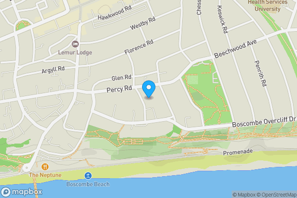 Map location for Flat 8 Oriel Lodge, 4 Wollstonecraft Road, Bournemouth, Dorset, BH5 1JQ