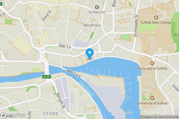 Map location for The Waterfront Bistro, 15 Regatta Quay, Key Street, Ipswich, Suffolk, IP4 1FH